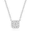 Hearts On Fire 18ct White Gold Diamond Dream Cut Halo Pendant