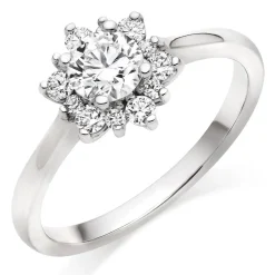 Hearts On Fire Delight Platinum Halo Diamond Ring