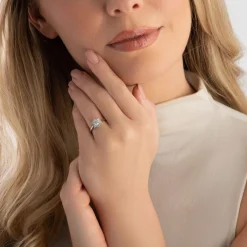 Hearts On Fire Delight Platinum Halo Diamond Ring