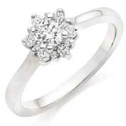 Hearts On Fire Delight Platinum Diamond Halo Ring