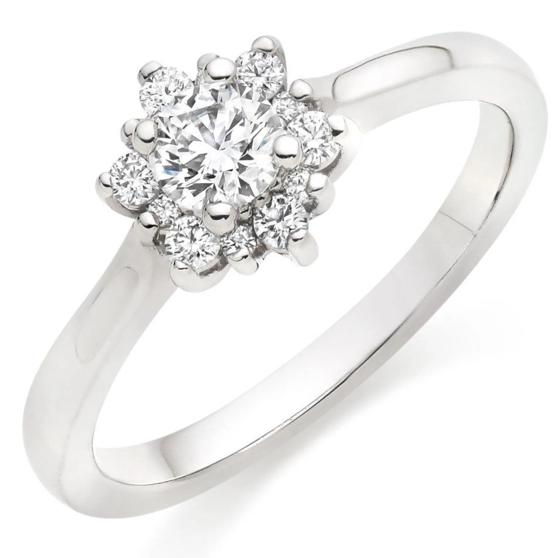 Hearts On Fire Delight Platinum Diamond Halo Ring