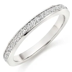 Hearts On Fire Enticement Platinum Diamond 2.4mm Half Eternity Ring