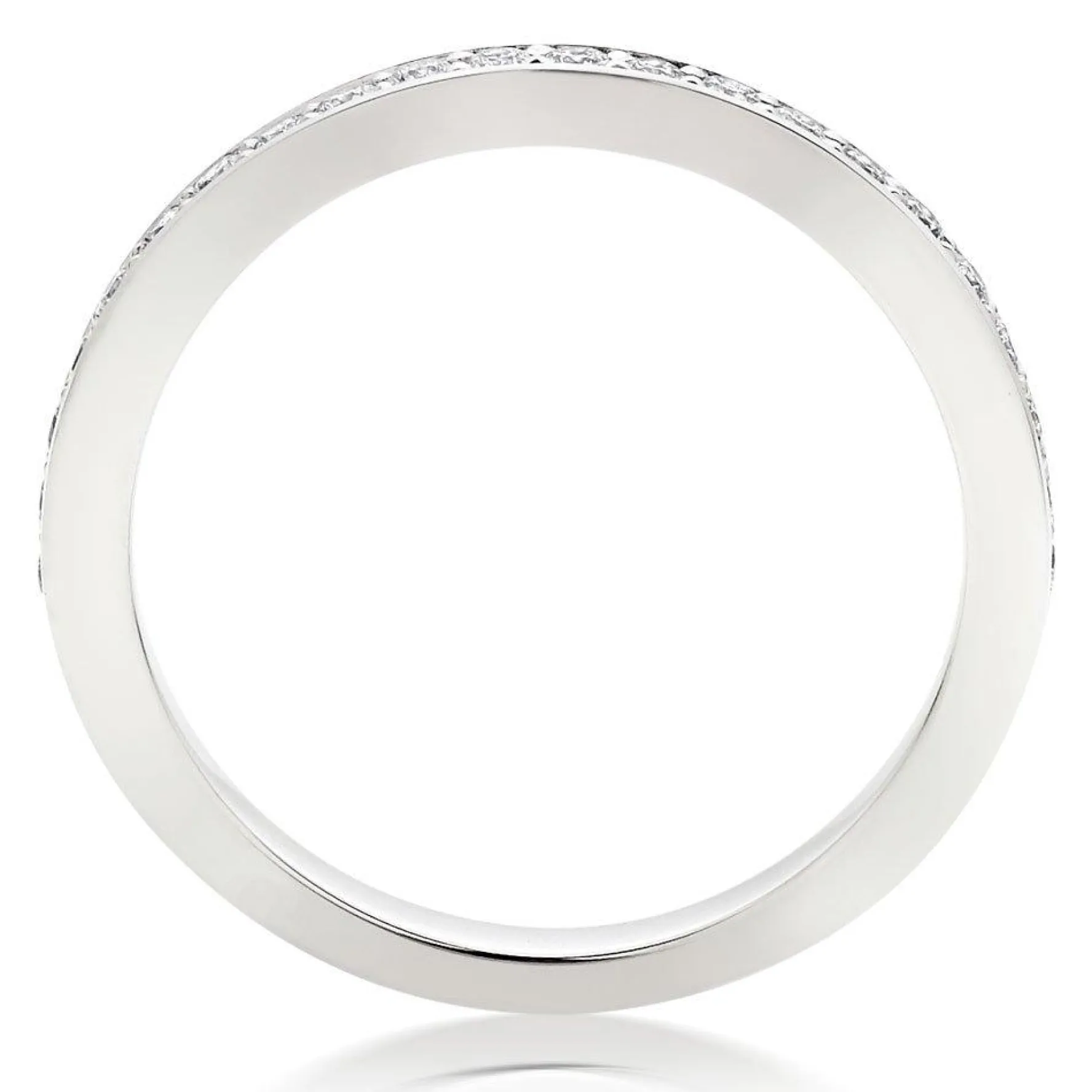 Hearts On Fire Enticement Platinum Diamond 2.4mm Half Eternity Ring