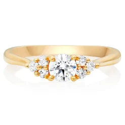 Hearts On Fire Felicity 18ct Yellow Gold Diamond Cluster Ring