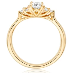 Hearts On Fire Felicity 18ct Yellow Gold Diamond Cluster Ring