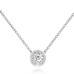 Hearts On Fire Fulfilment 18ct White Gold Diamond Cluster Pendant