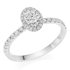 Hearts On Fire Juliette Platinum Diamond Oval Halo Ring