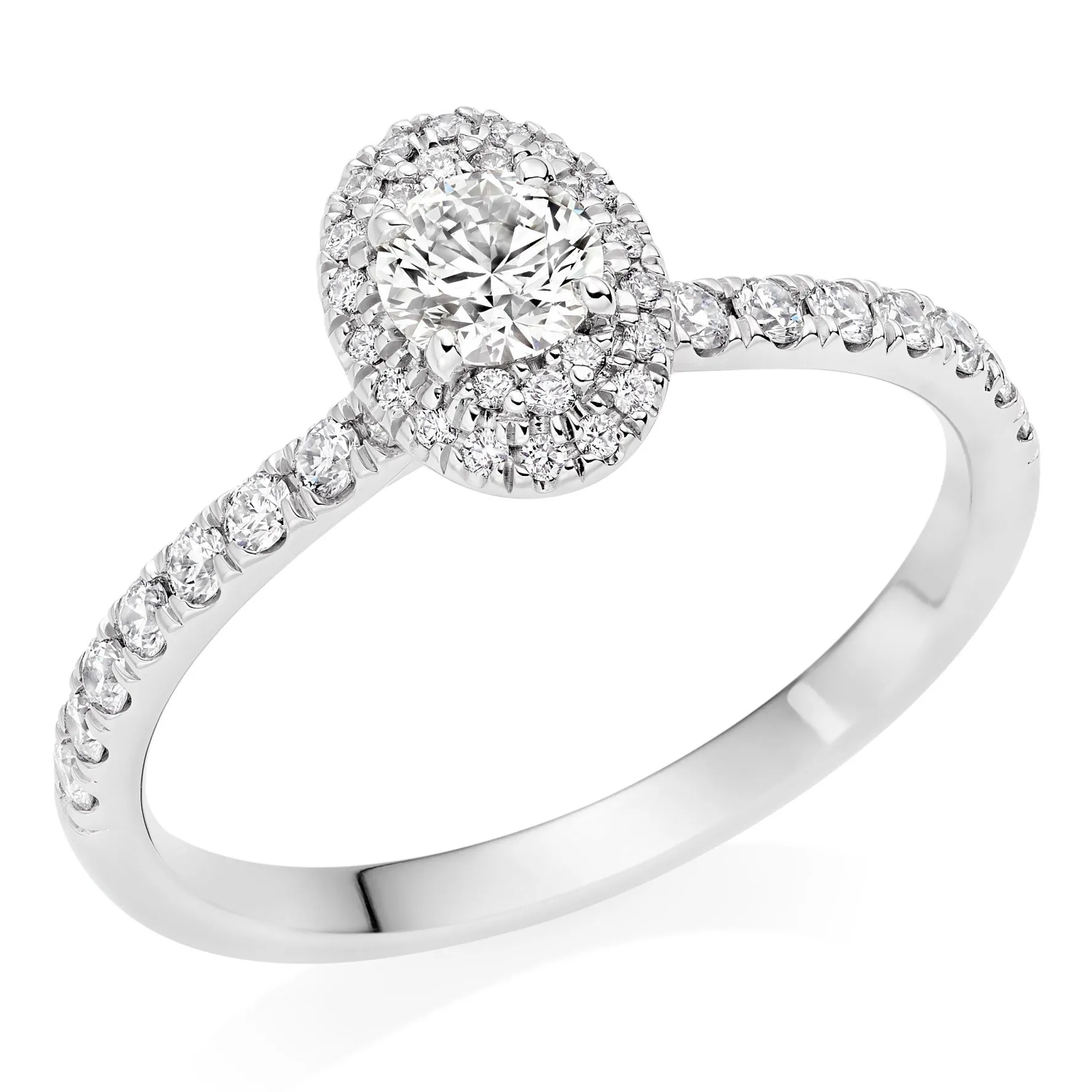 Hearts On Fire Juliette Platinum Diamond Oval Halo Ring