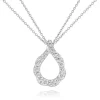 Hearts On Fire Lorelei 18ct White Gold Diamond Crescent Pendant