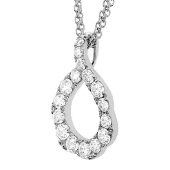 Hearts On Fire Lorelei 18ct White Gold Diamond Crescent Pendant