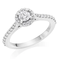 Hearts On Fire Platinum Diamond Halo Ring