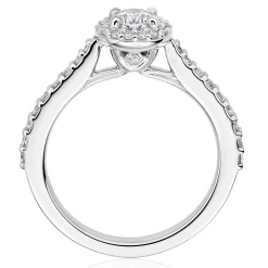 Hearts On Fire Platinum Diamond Halo Ring