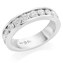 Hearts On Fire Platinum Diamond Half Eternity Ring