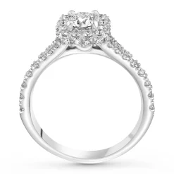 Hearts On Fire Platinum Diamond Halo Ring