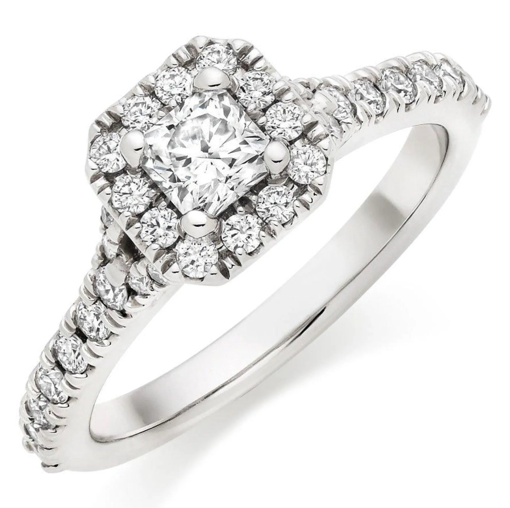 Hearts On Fire Platinum Diamond Dream Cut Halo Ring