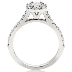 Hearts On Fire Platinum Diamond Dream Cut Halo Ring