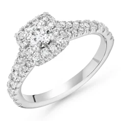Hearts On Fire Platinum Diamond Halo Ring