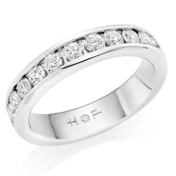 Hearts On Fire Platinum Diamond Half Eternity Ring