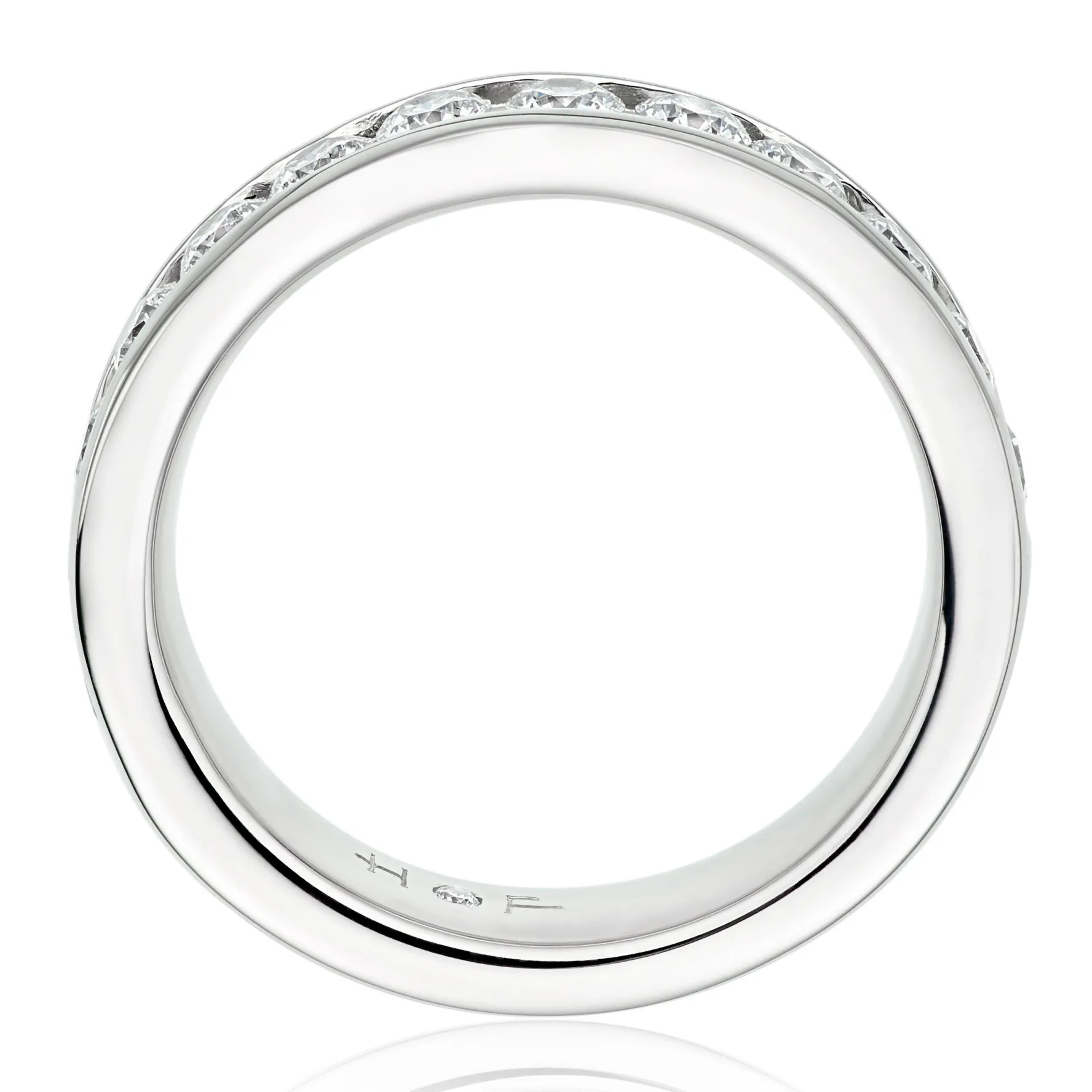 Hearts On Fire Platinum Diamond Half Eternity Ring