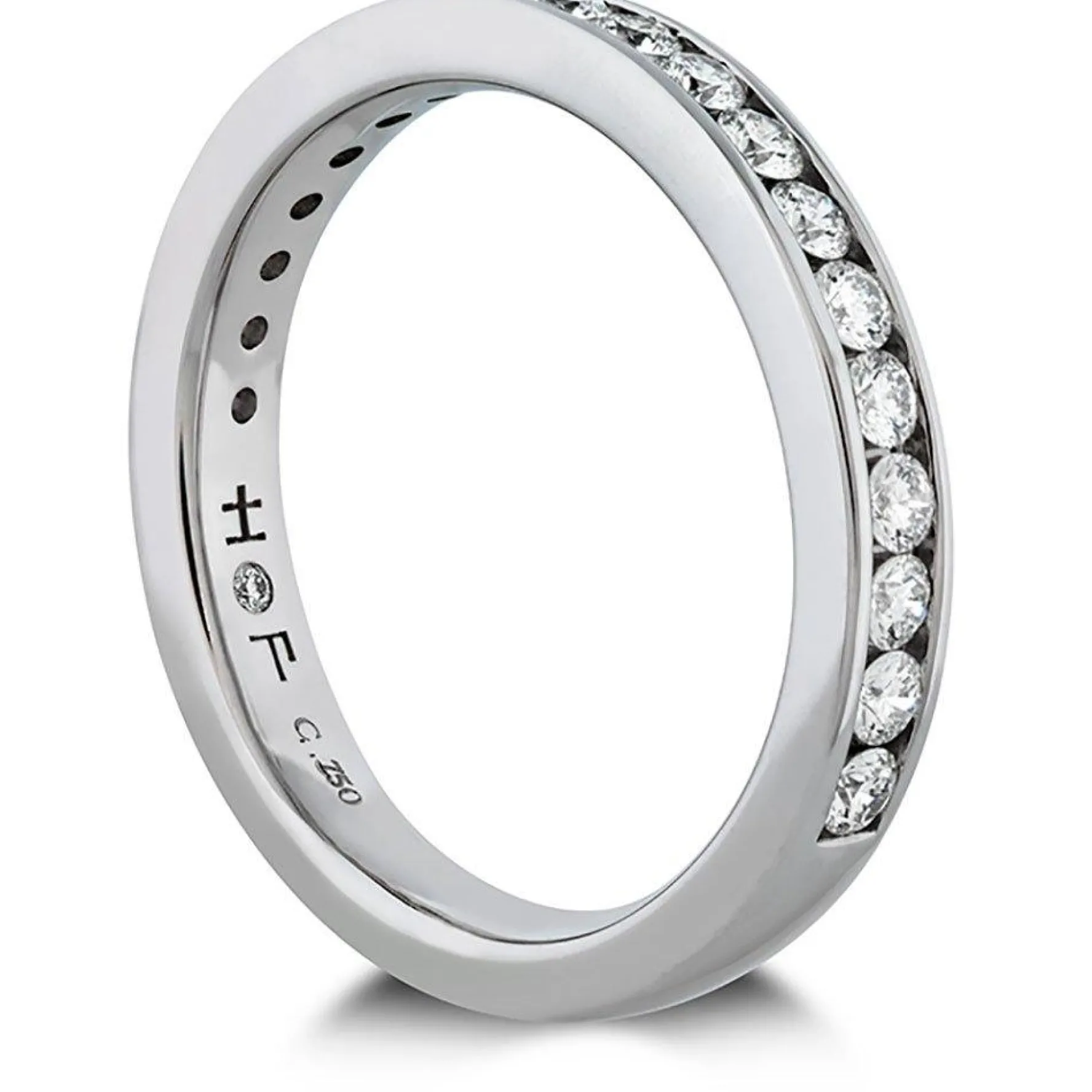 Hearts On Fire Platinum Diamond Half Eternity Ring