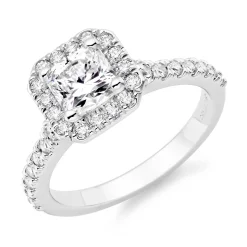 Hearts On Fire Platinum Diamond Halo Ring