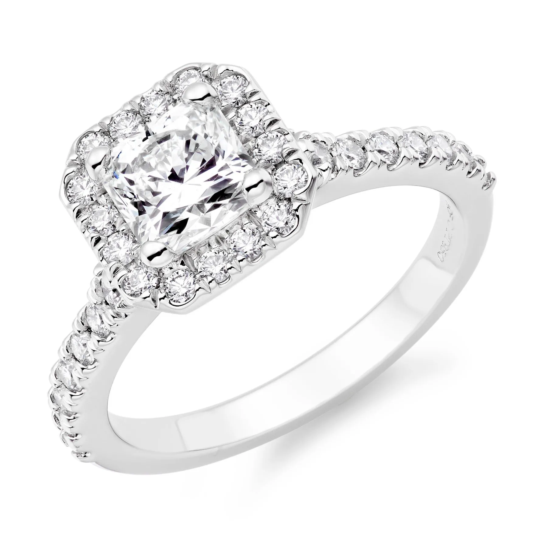 Hearts On Fire Platinum Diamond Halo Ring