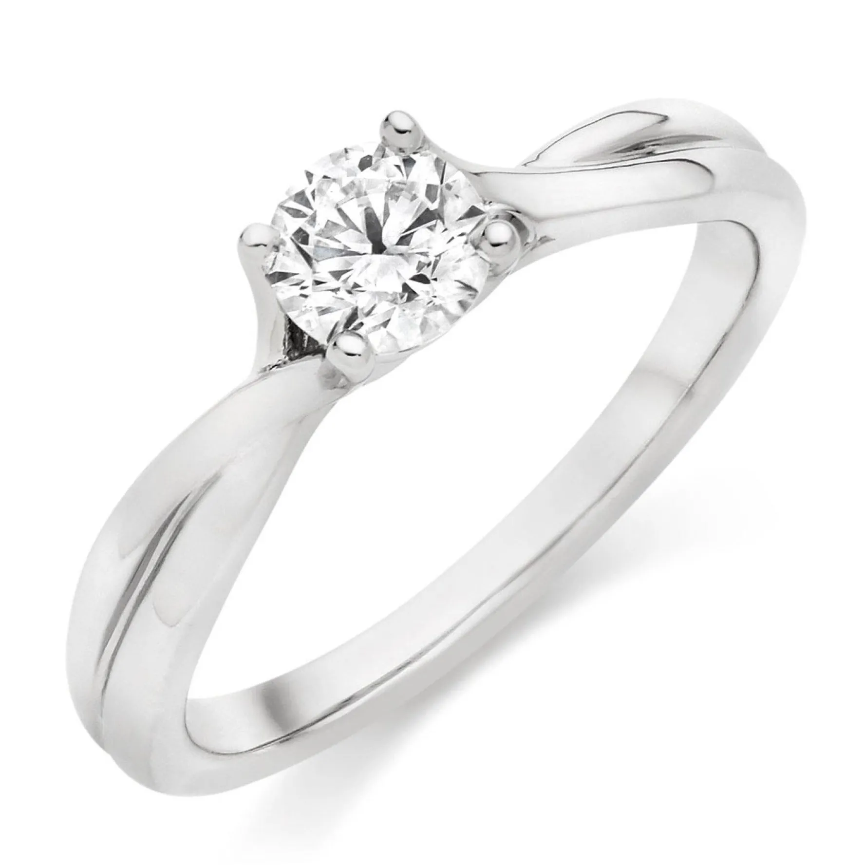 Hearts On Fire Simply Bridal Platinum Diamond Solitaire Ring