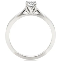 Hearts On Fire Simply Bridal Leaf Platinum Diamond Solitaire Engagement Ring