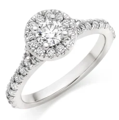 Hearts On Fire Transcend Platinum Diamond Halo Ring