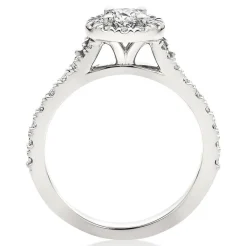 Hearts On Fire Transcend Platinum Diamond Halo Ring
