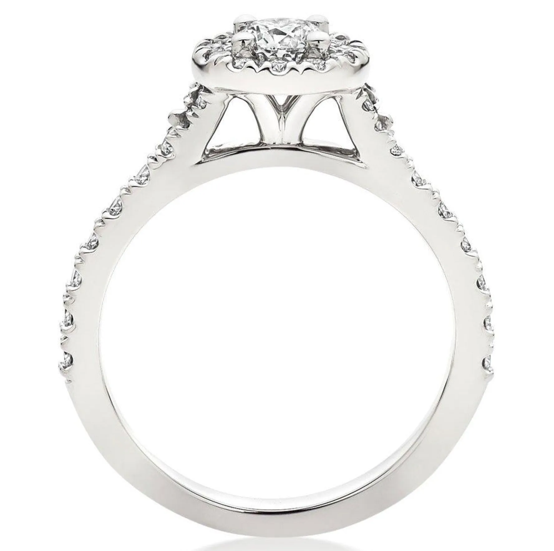 Hearts On Fire Transcend Platinum Diamond Halo Ring