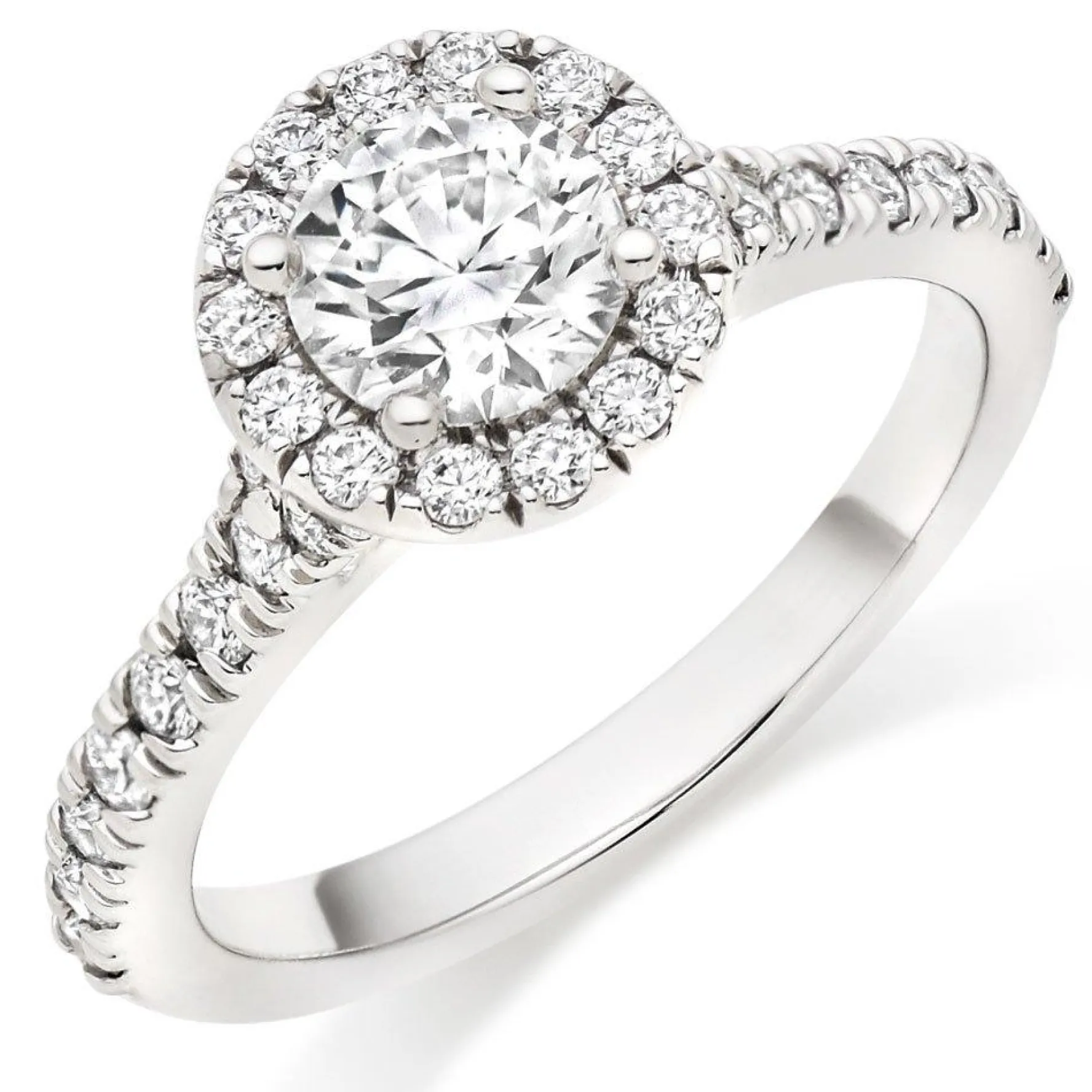 Hearts On Fire Transcend Platinum Diamond Halo Ring