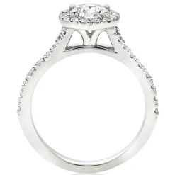 Hearts On Fire Transcend Platinum Diamond Halo Ring