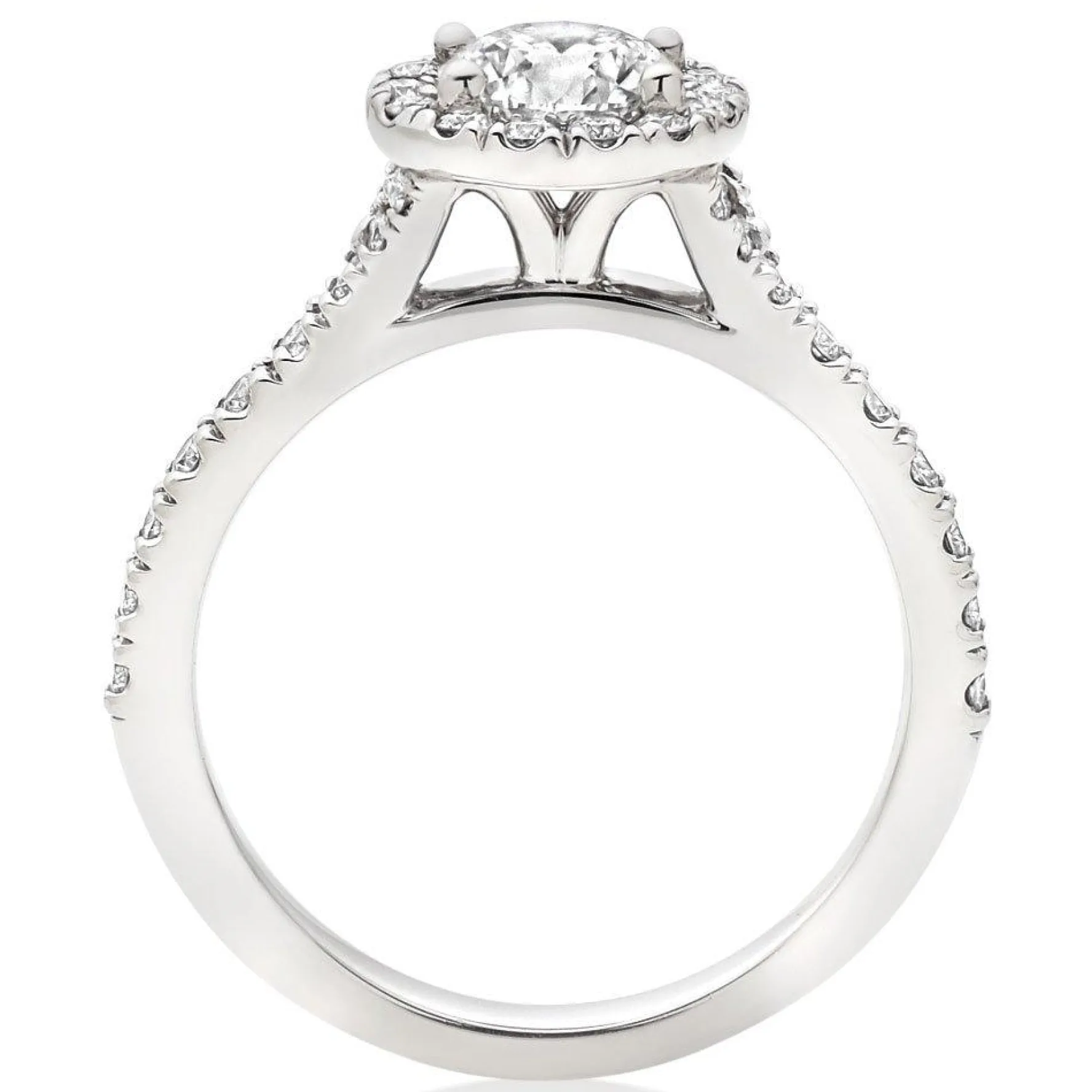 Hearts On Fire Transcend Platinum Diamond Halo Ring