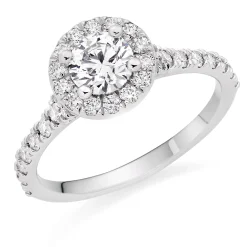 Hearts On Fire Transcend Platinum Diamond Halo Ring