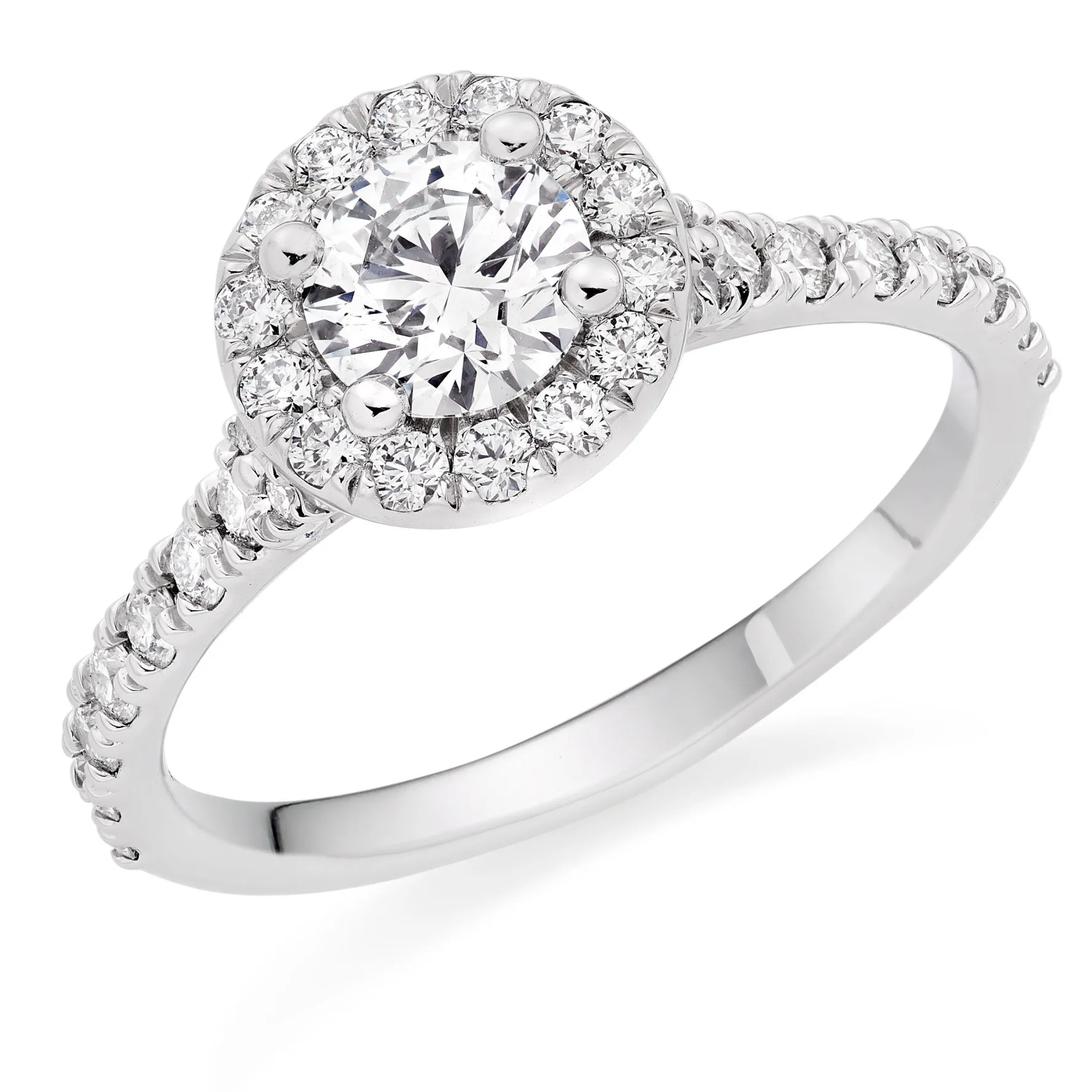 Hearts On Fire Transcend Platinum Diamond Halo Ring
