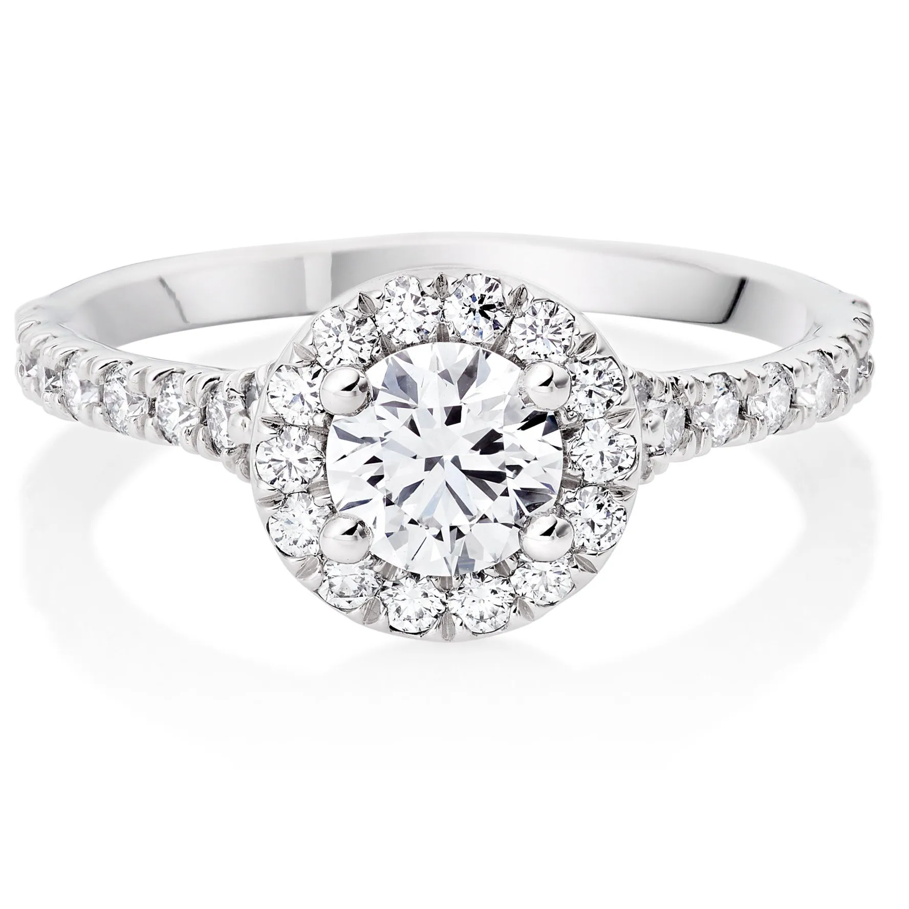 Hearts On Fire Transcend Platinum Diamond Halo Ring
