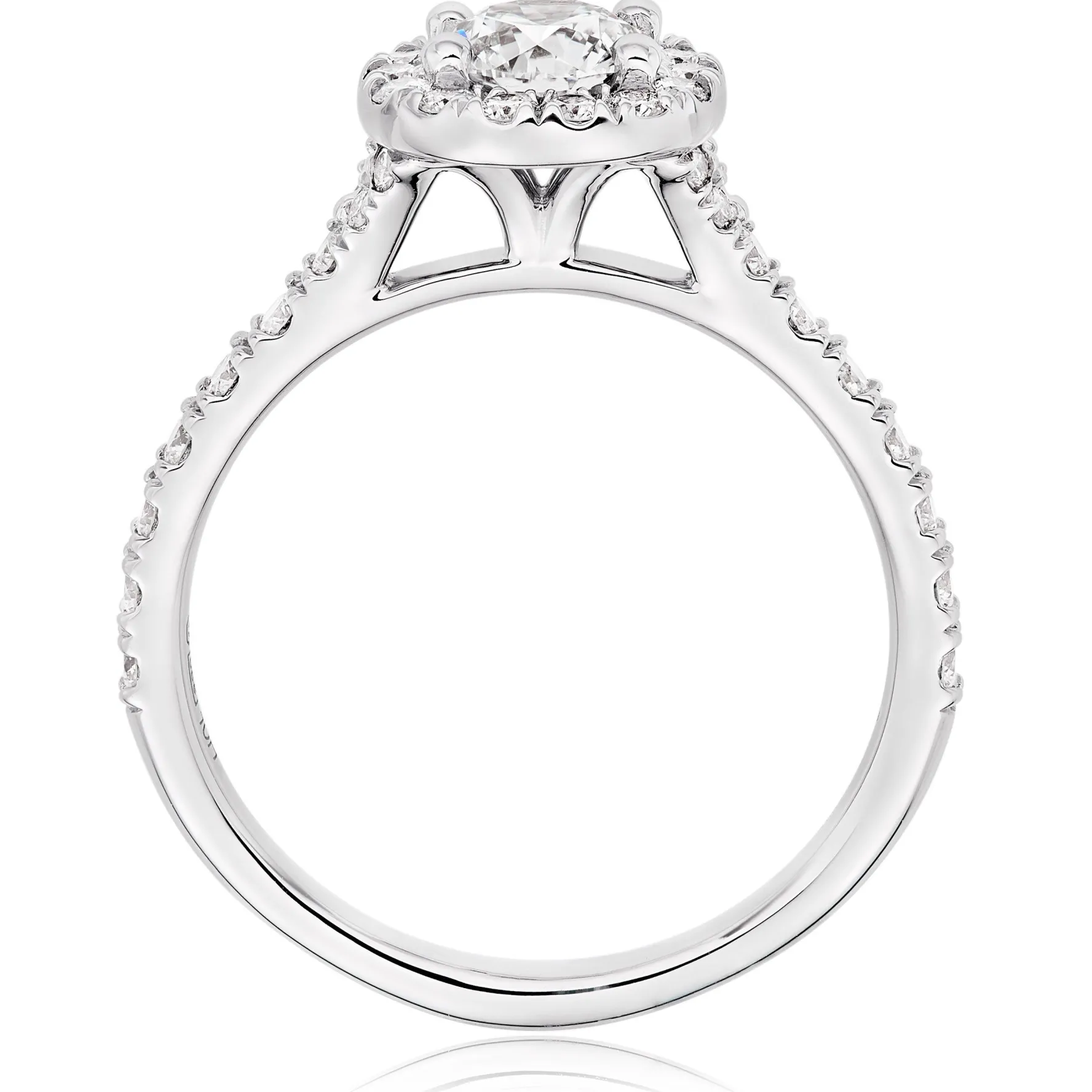 Hearts On Fire Transcend Platinum Diamond Halo Ring