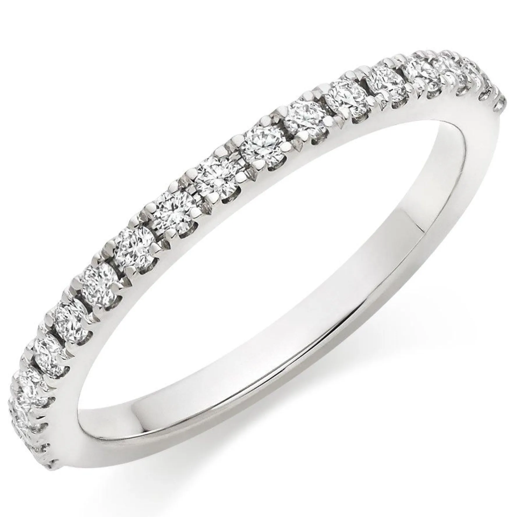 Hearts On Fire Transcend Platinum Diamond Half Eternity Ring