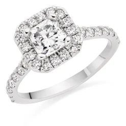 Hearts On Fire Transcend Platinum Diamond Halo Ring