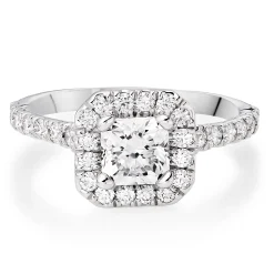 Hearts On Fire Transcend Platinum Diamond Halo Ring