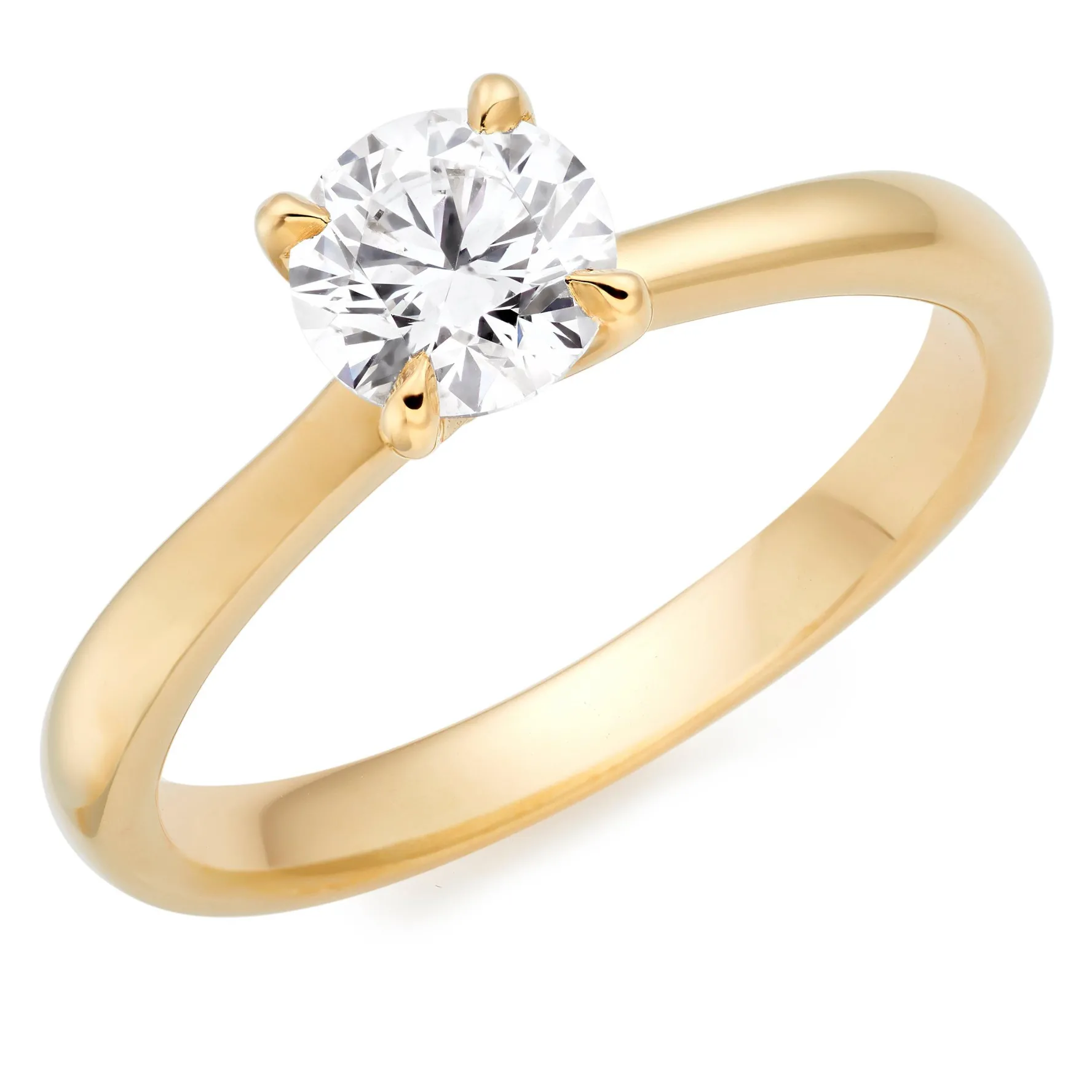 Hearts On Fire Vela 18ct Yellow Gold Diamond Solitaire Ring