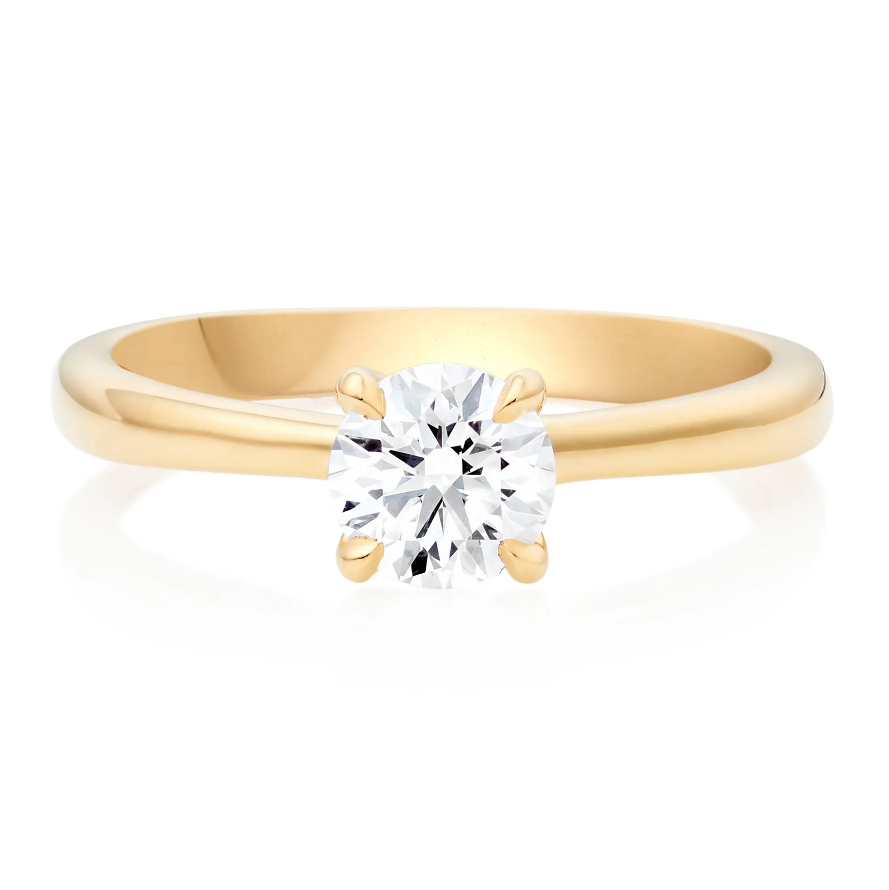 Hearts On Fire Vela 18ct Yellow Gold Diamond Solitaire Ring