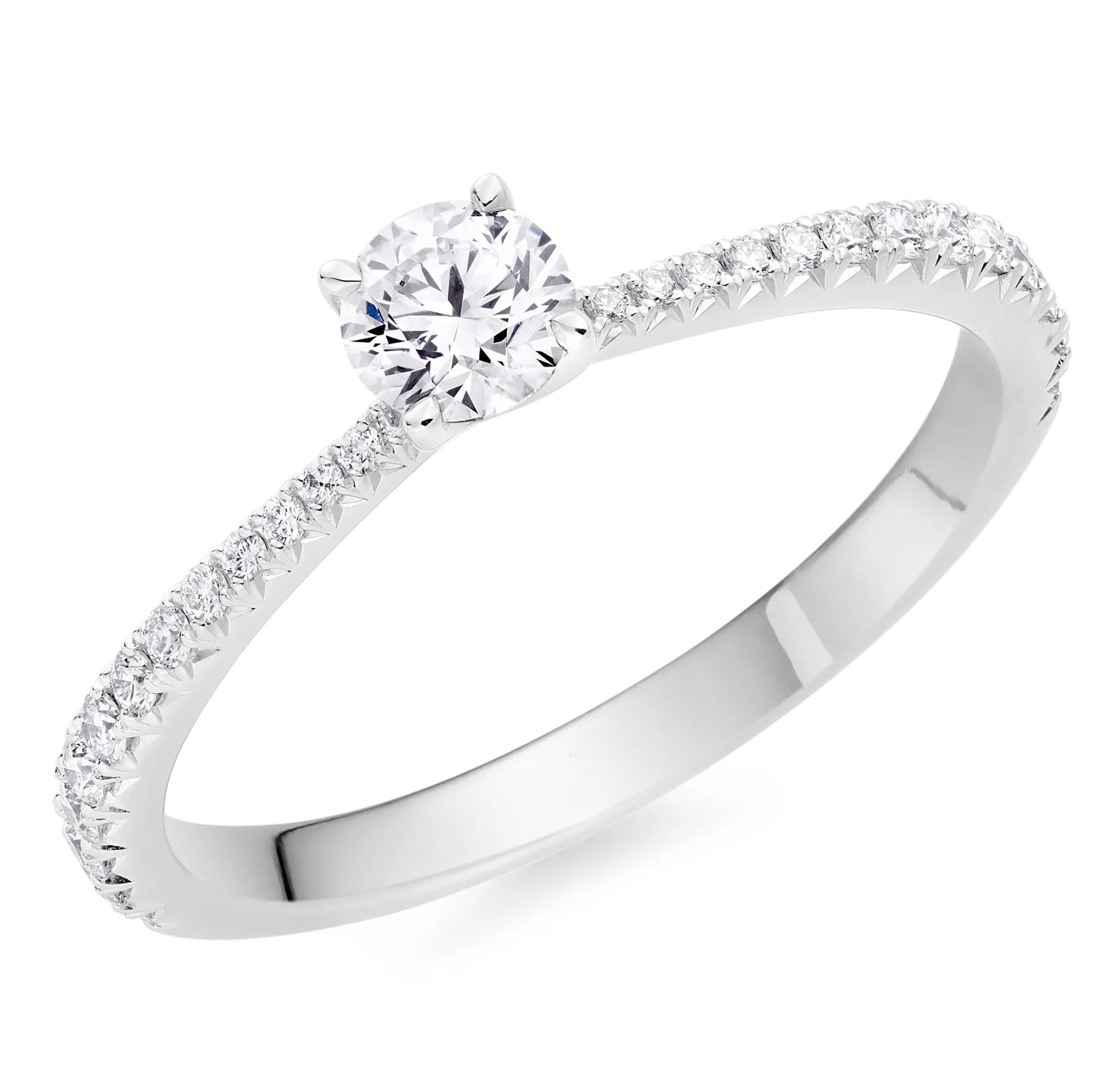Hearts On Fire Vela Platinum Diamond Solitaire Ring