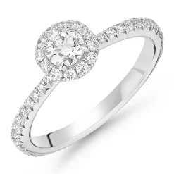 Hearts On Fire Vela Platinum Diamond Halo Ring