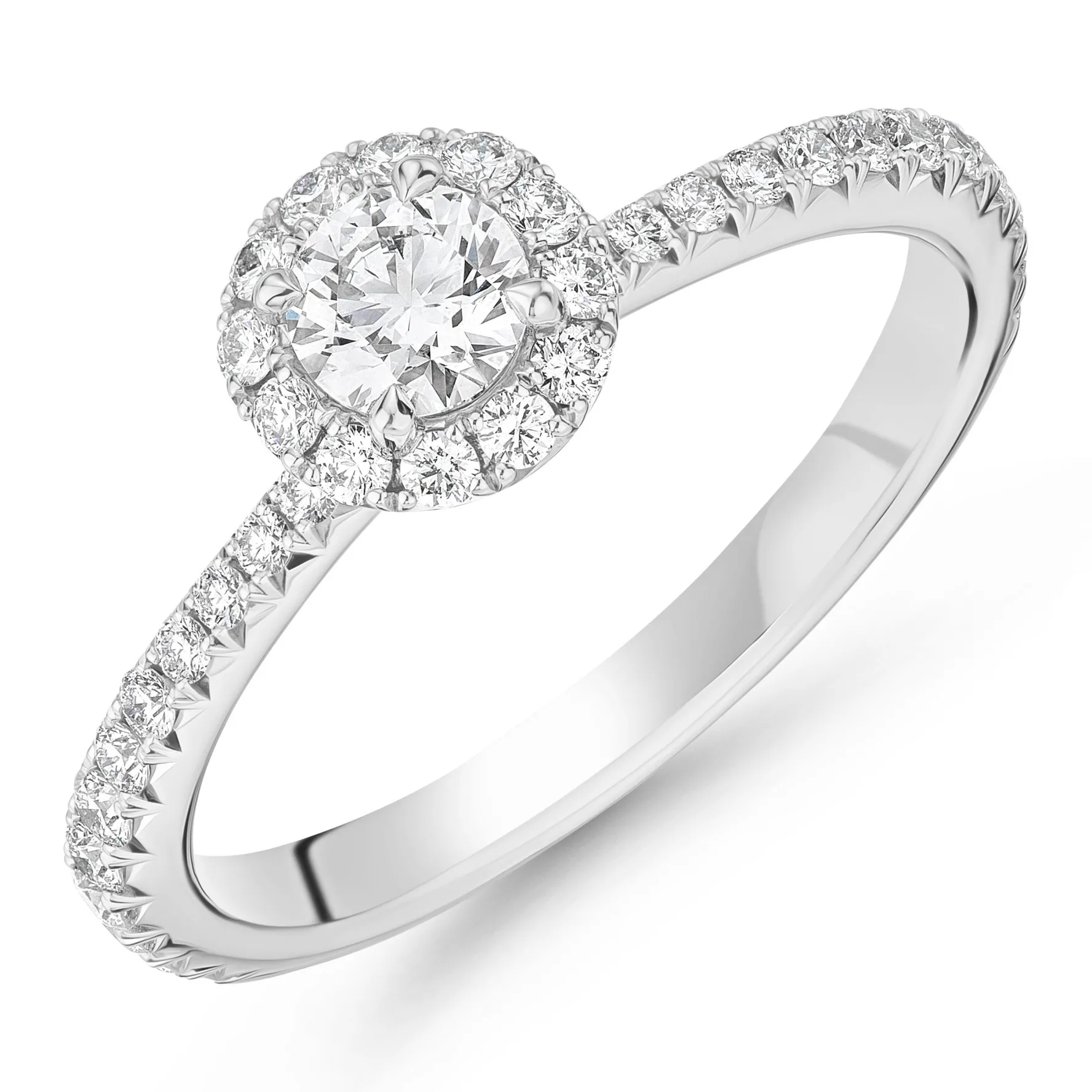Hearts On Fire Vela Platinum Diamond Halo Ring