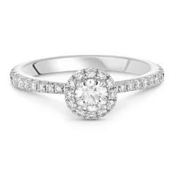 Hearts On Fire Vela Platinum Diamond Halo Ring