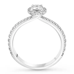 Hearts On Fire Vela Platinum Diamond Halo Ring