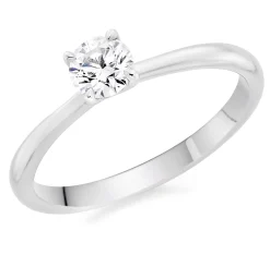 Hearts On Fire Vela Platinum Diamond Solitaire Ring