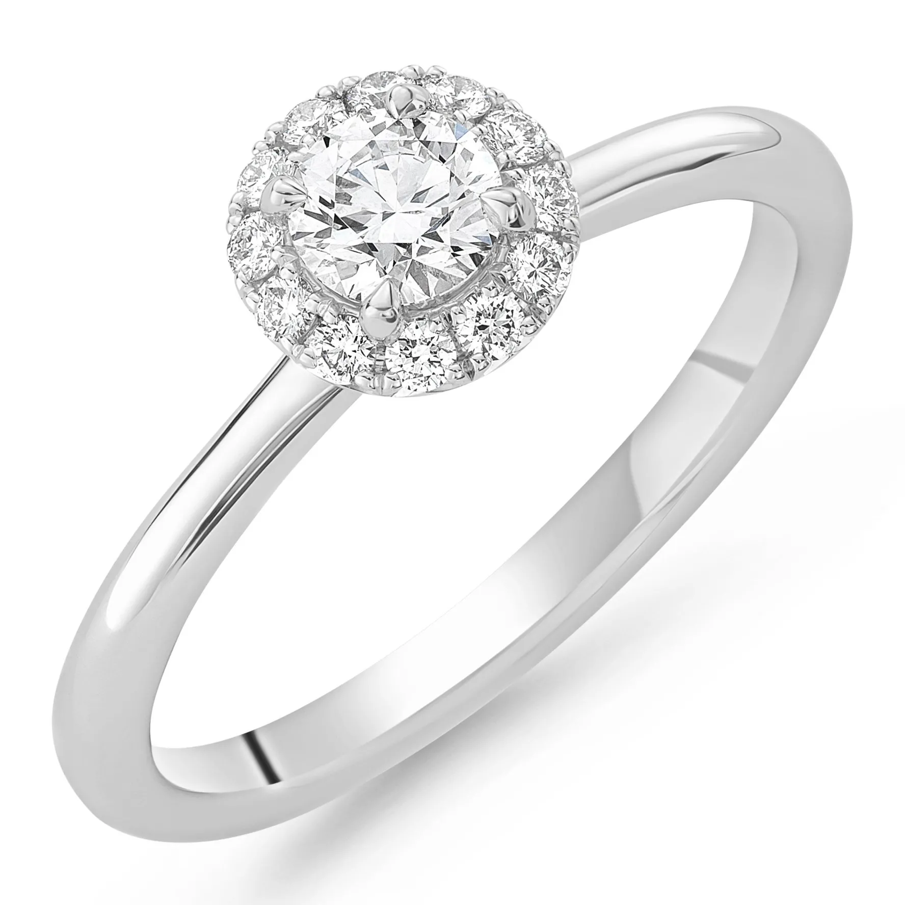 Hearts On Fire Vela Platinum Diamond Halo Ring